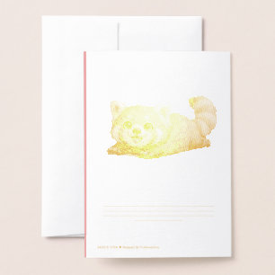 Süßes Rotpanda-Entspannungs-Kawaii-Tierdesign Folienkarte
