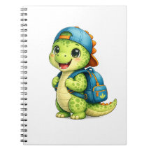 Süßes Rucksack-Dinosaurier-Kinder-Spiralheft