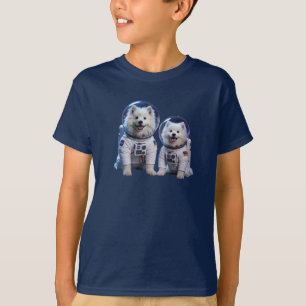 Süßes Samojeden-Astronauten-Kinder-T-Shirt T-Shirt