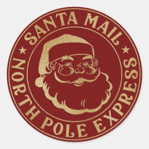 Süßes Santa-Siegel Nordpol-Approved-Label Runder Aufkleber