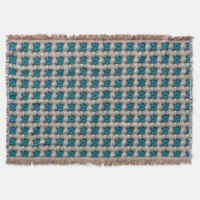 Süßes Schildkröten-Blumenmuster  Decke (Vorderseite)