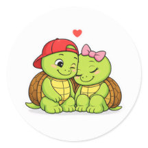 Süßes Schildkröten-Pärchen verliebt