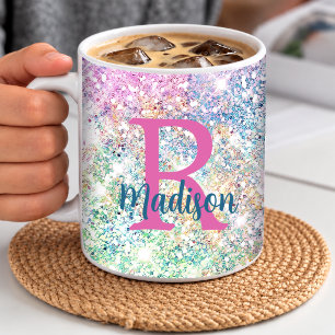 Süßes, schillerndes Einhorn rosa falscher Glitter  Kaffeetasse