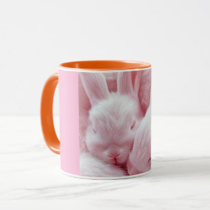Süßes Schlafendes Baby-Hasen-Rosa-Tasse Liebensw Tasse