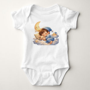 Süßes Schlafendes Teddybär-Kinder-T-Shirt – Adorab Baby Strampler