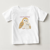 Süßes Schleiereulen-Baby-T-Shirt