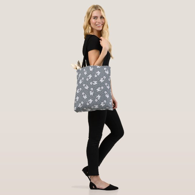 Süßes Schneepolarbärmuster Tasche (Am Model)
