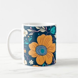 Süßes schönes florales und nahtloses Muster Kaffeetasse