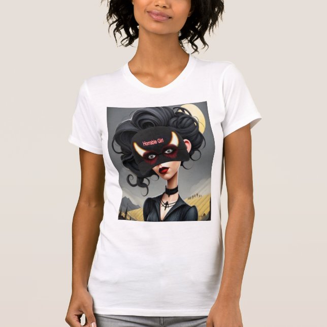 Süßes schreckliches Mädchen  T-Shirt (Vorderseite)