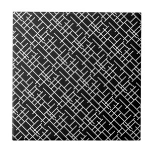 Süßes schwarz-weiß abstraktes Design Fliese