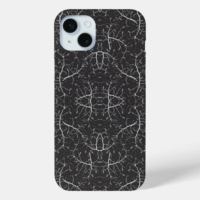 Süßes Schwarz-Weiß-Baum-Muster Case-Mate iPhone Hülle (Rückseite)