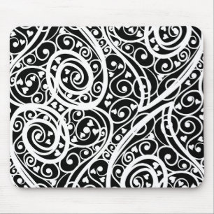 Süßes Schwarz-Weiß-Herzen-Muster Mousepad