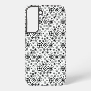 Süßes schwarz-weißes Arabesken-Dekorationsmuster Samsung Galaxy Hülle