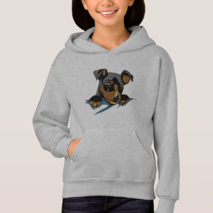 Süßes schwarzes Dachshund-Welpen-Design Hoodie