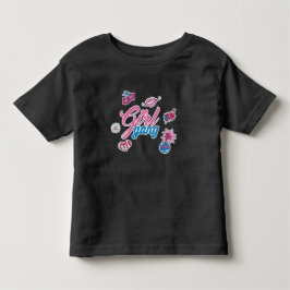 Süßes schwarzes Grafik-T-Shirt für Kleinkinder-Mäd Kleinkind T-shirt