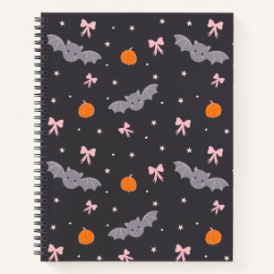 Süßes schwarzes Halloween-Fledermausmuster-Notizbu Notizbuch