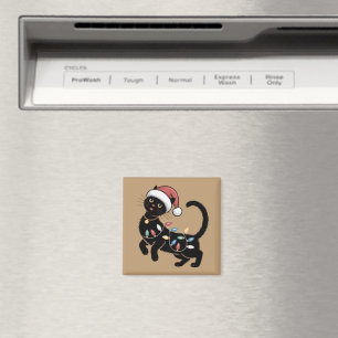 Süßes schwarzes Katzenliebhaber-Weihnachts-Mutter- Magnet