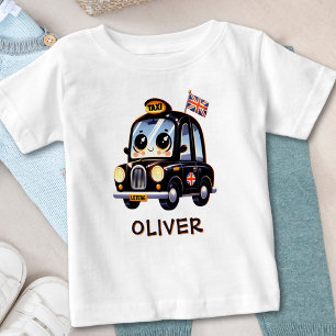Süßes schwarzes London-Taxi Baby T-shirt