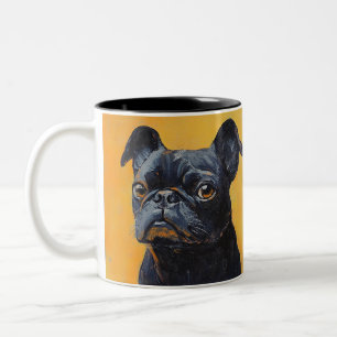 Süßes schwarzes Porträt-Foto Tasse Süße Hunde Kuns