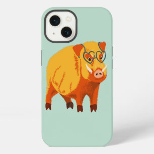 Süßes Schwein - Geek Eber mit Brille iPhone Hülle