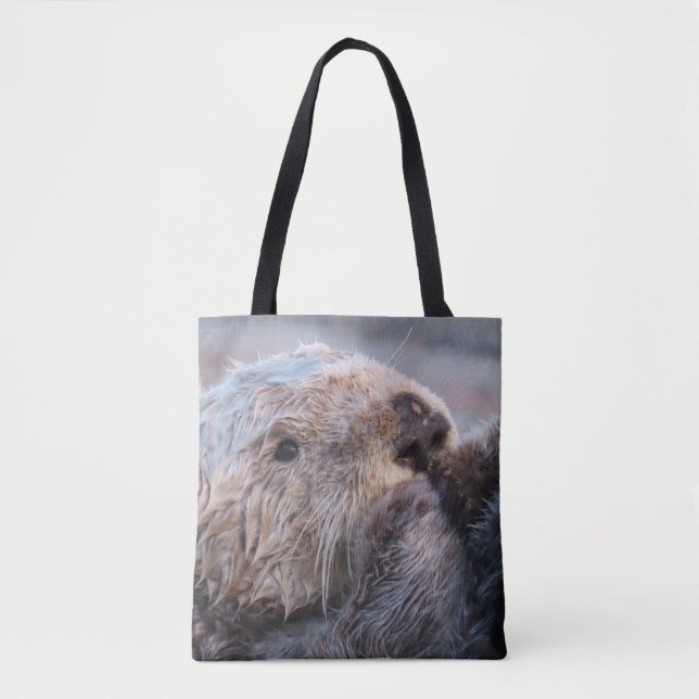Süßes Seeottergesicht Tasche (Vorderseite)