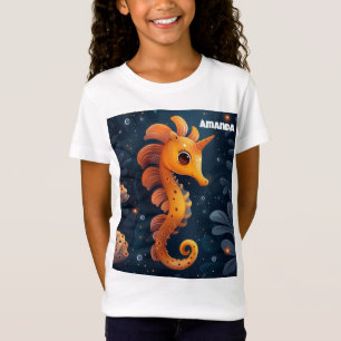Süßes Seepferdchen Einhorn Mädchen Tshirt Oberteil