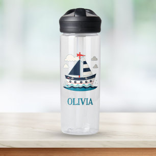 Süßes Segelboot Personalisiert Trinkflasche
