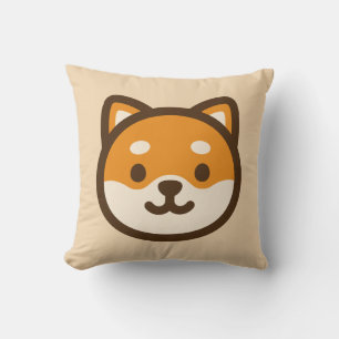 Süßes Shiba-Inu-Hundegesicht Kissen
