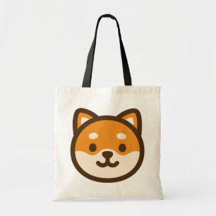 Süßes Shiba-Inu-Hundegesicht Tragetasche
