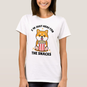 Süßes Shiba-Inu-Nur-hier-für-die-Snacks-Design T-Shirt