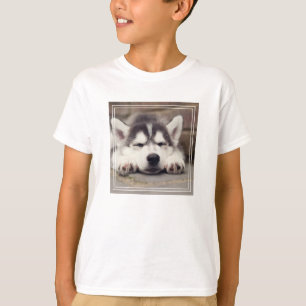 Süßes Sibirisches Husky Welpenschläfchen T-Shirt