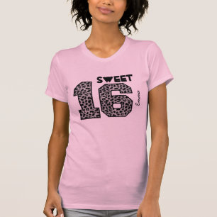 Süßes Sixteeen 16 Geburtstagzebra-individueller T-Shirt