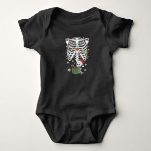 Süßes Skelett-Baby Weihnachten Schwangerschafts-Ma Baby Strampler