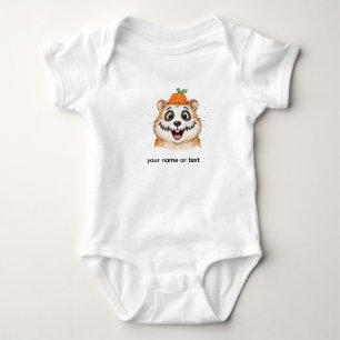 Süßes Skelett-Gesichtsbemalung Hamster Halloween F Baby Strampler