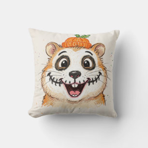 Süßes Skelett-Gesichtsbemalung Hamster Halloween F Kissen