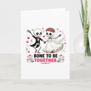 Süßes Skelett Hochzeitsliebe Zusammensein Karte
