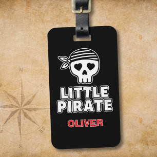 Süßes Skelett Kleiner Pirat Personalisiert Gepäckanhänger