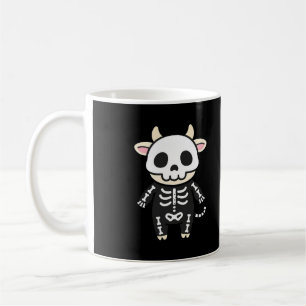 Süßes Skelett-Kuh Halloween Kaffeetasse
