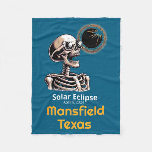Süßes Skelett Sonnenfinsternis Mansfield Texas Fleecedecke