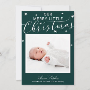 Süßes Skript Foto Weihnachten Geburtsankündigung