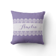 Süßes Skript - weiches lila Spitze-Monogramm