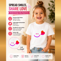 Süßes Smiley-Gesicht mit Herz – Minimalistische Fr