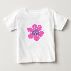 Süßes Sommer-Baby-T-Shirt mit rosa Blume Baby T-shirt