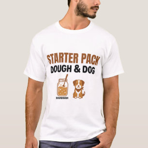 Süßes Sourdough Starter Pack Teig Und Hund T-Shirt