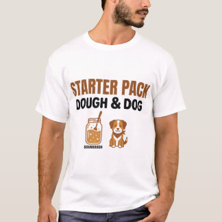 Süßes Sourdough Starter Pack Teig Und Hund T-Shirt