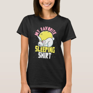 Süßes Spätaufsteher-Tier Hase Faul Nacht Schlafend T-Shirt