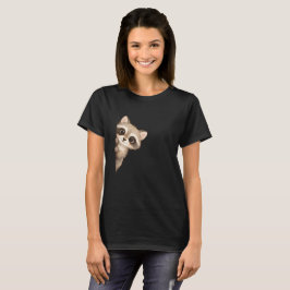 Süßes Spionierendes-Waschbär-Grafik-Shirt T-Shirt