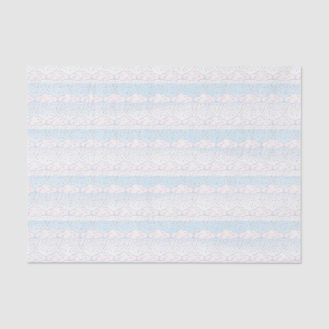 Süßes Sprinklen lächelnde Wolke, Wasserfarbe Seidenpapier (Vorderseite)