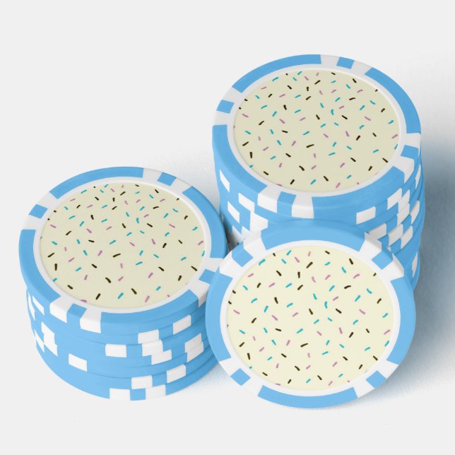 Süßes Sprinkles Poker Chips (Vanilla Cream) (Stapel)