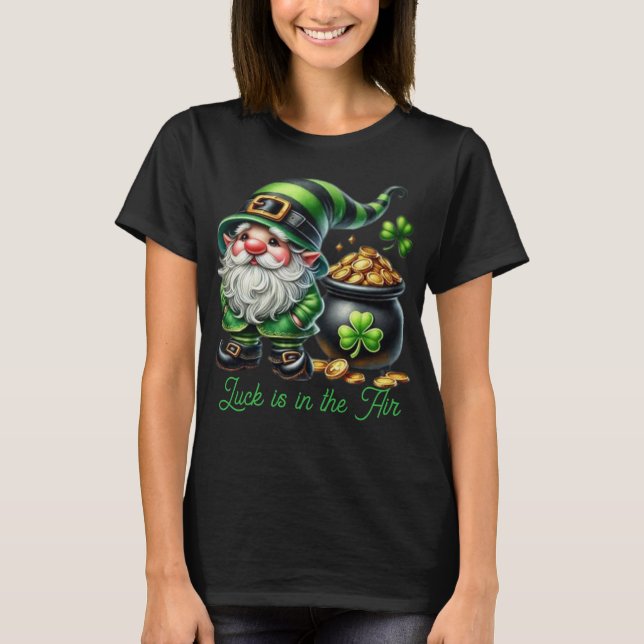 süßes St. Patrick's Day Gnom T-Shirt (Vorderseite)